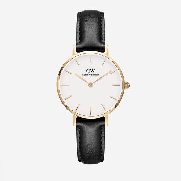 Daniel Wellington Women's Watch with Black Strap and Gold Accents